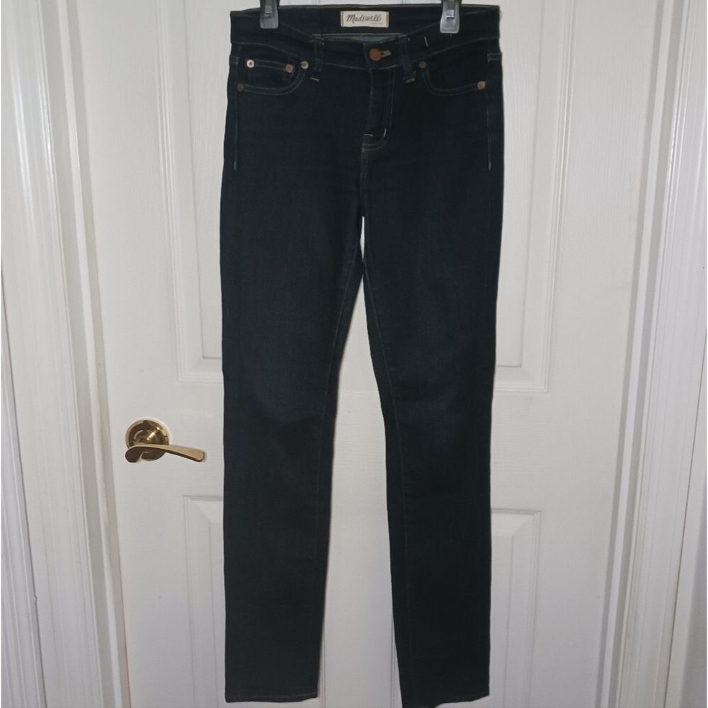 Madewell Alley Cigarette Leg Jeans Women's Unisex Size 25 Dark Wash Western